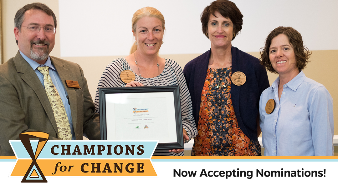 Now accepting nominations for the 2019 Champions for Change Awards!