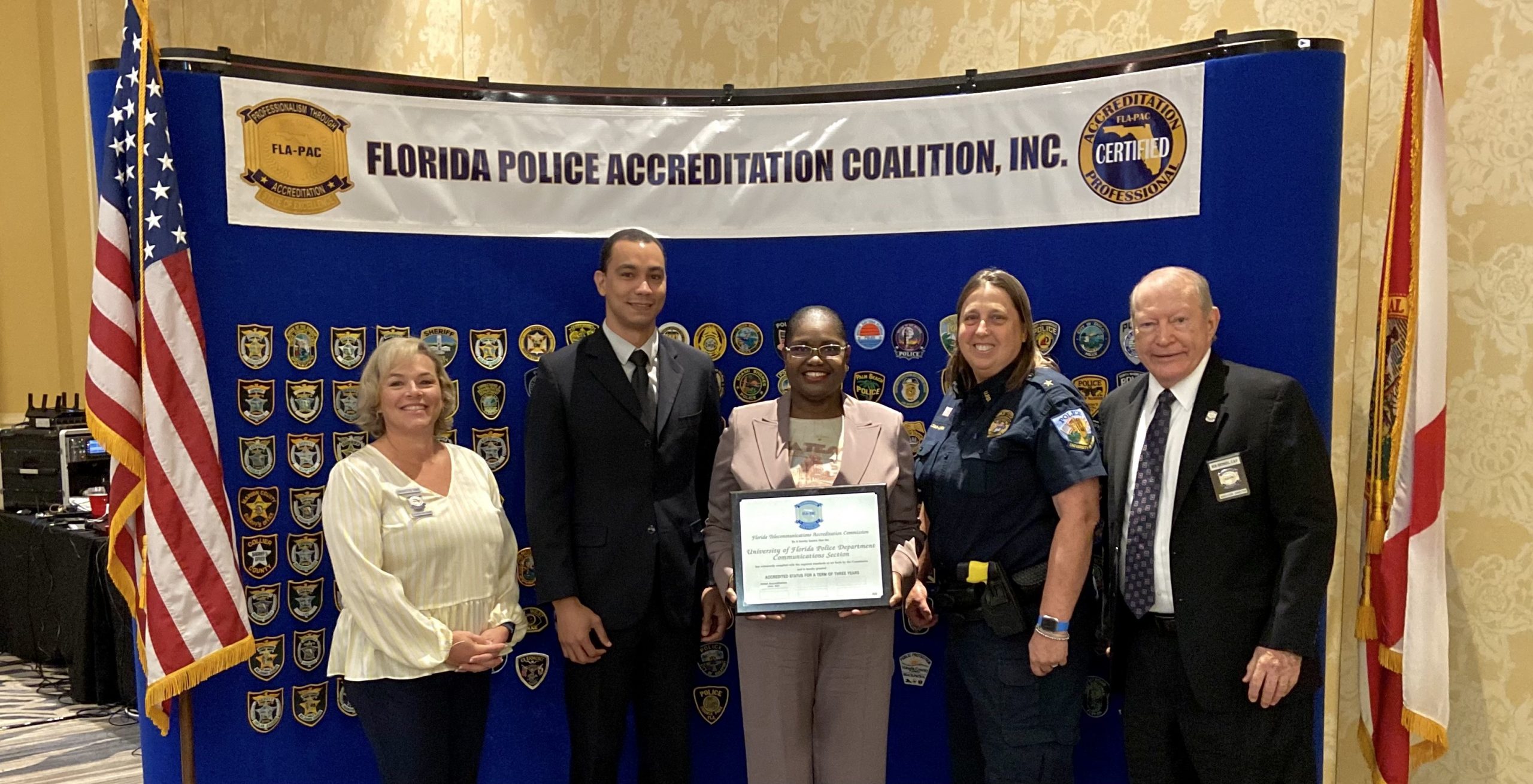 The UFPD Receives the Florida Telecommunications Accreditation