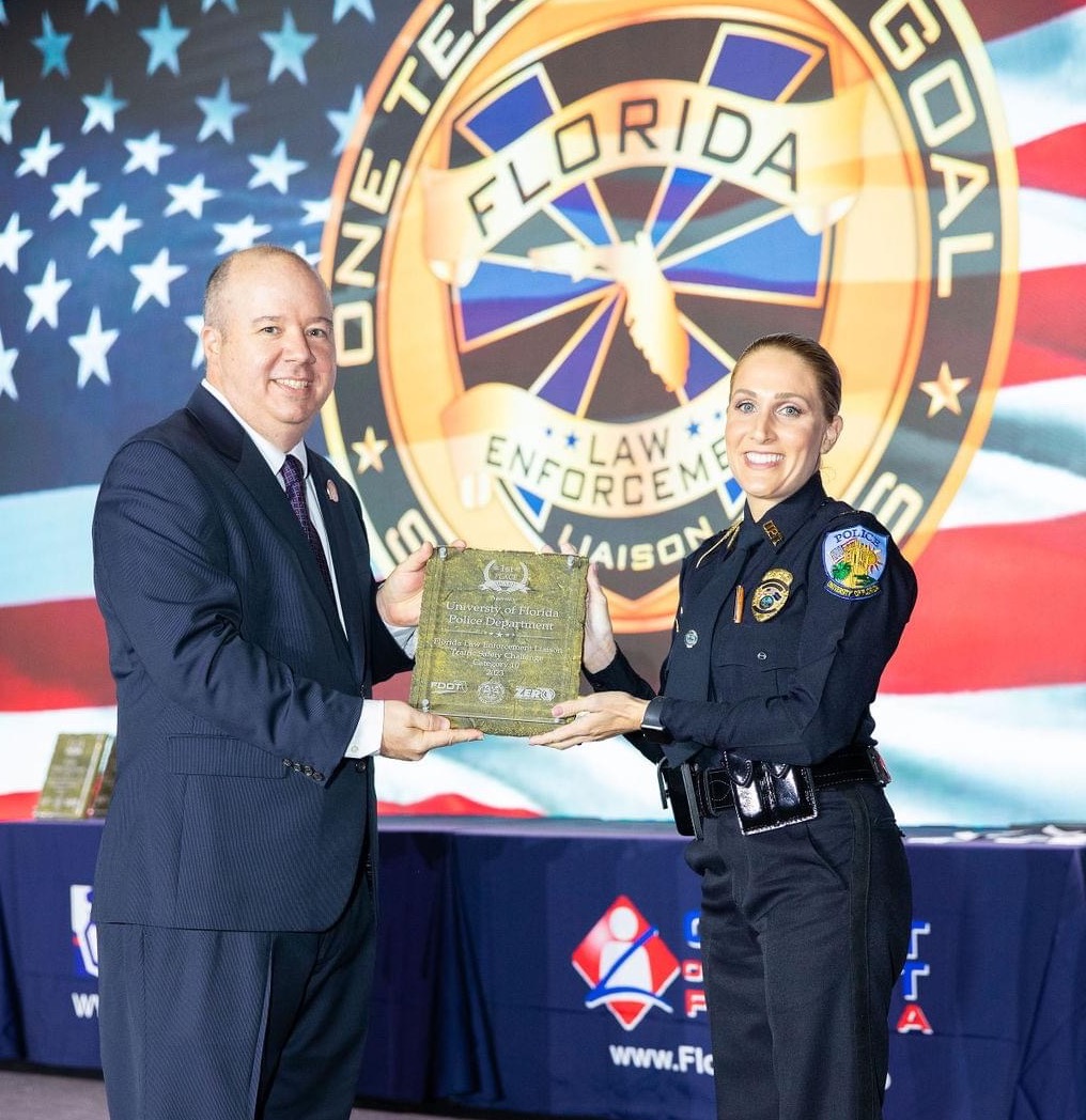 UFPD Presented with First Place Traffic Safety Award